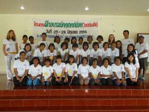 Volunteers at a Step Ahead English Youth Camp.