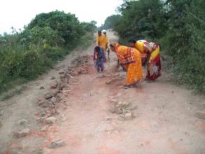 Contribution of labour for the approach road.