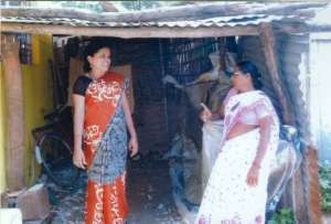 Showing her place of stay during troubled times