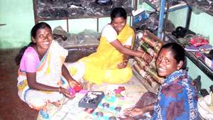 Nita Chore (in yellow saree) from village Manikwad