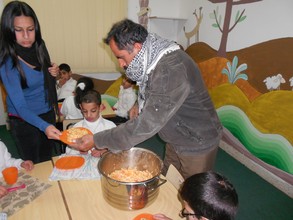 Serving the food
