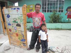 rebuilding the school latrine