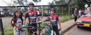 his father and his younger brothers on the compet