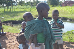 Children Excited about Water coming to the Village