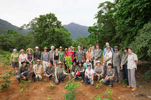 Volunteer wildlife corridor tree planters