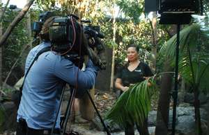 Jennifer Croes prepares for live TV cross