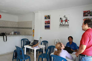 Meeting in the Alianza office