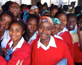 The first girls to receive DfG kits