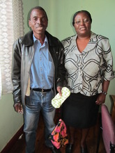 Linda with Lameck, a DfG hero in Lupane