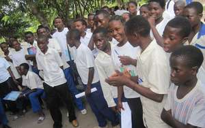 Hygiene class-Teens in the village of Baraka