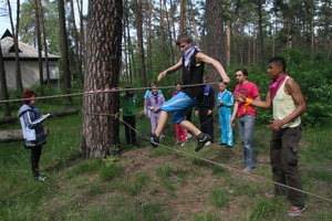 "Walking" on the rope