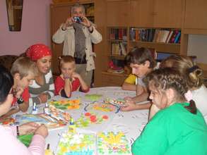 A handicraft workshop at the youth club