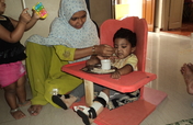Special chairs for 100 children with disabilities