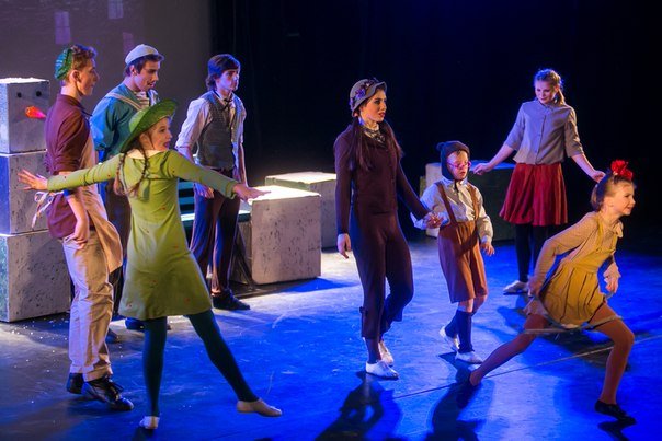 Upsala-Circus artists in the end of the show