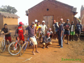 Arrived at the destination in the village