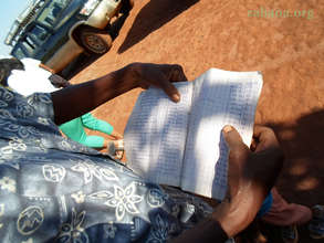 Showing the book to Zahana visitors