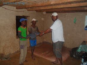 Getting new clothes from 'Santa' for the test