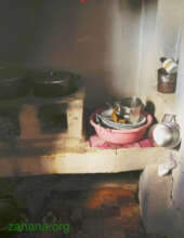 Her modern kitchen with improved cookstove