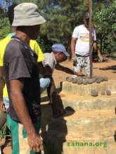 Our gardener Bary observing the drying process