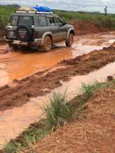 Navigating roads in the rainy season