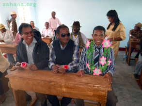 Midwife at the innaugration of the school building