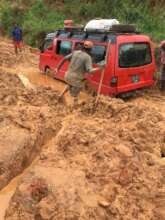 Minibus sharing the road not so lucky...