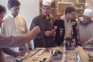 Afghan refugee's youth learning skills