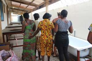 Batikers exploring their new workshop