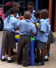 Vuleka students working on their fine motor skills