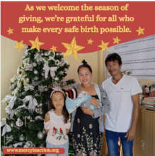 Happy recipients of care at Mercy In Action clinic