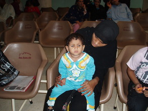 Baby Humna with her mother