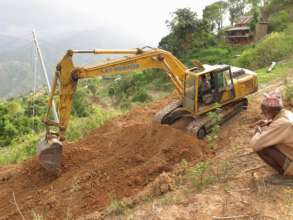 Work on the village road