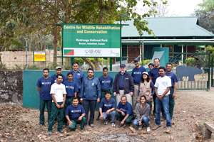 The IFAW-WTI rescue team at CWRC