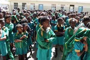 Grade 5, 6, and 7 girls in Cradock South Africa