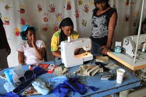 Learning to make menstrual kits GirlStuff.Period
