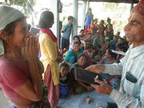 Women's literacy class in Giraeet, Sarlahi.