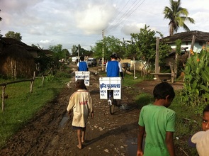 Our volunteers for the mobile library!