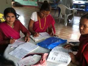 Women's literacy class in Janakinagar, Nepal.