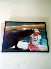 Reves patient gets a kiss at sea world in France!