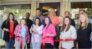 Ribbon cutting for Brush & Canvas, Sept. 2015