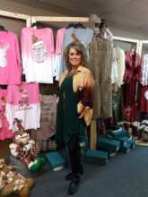 Susie shows off her creations at Mistletoe Market.