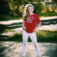 Youth Entrepreneur Leighton with her apparel line