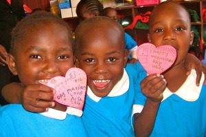 Kibera School for Girls celebrates Valentine's Day