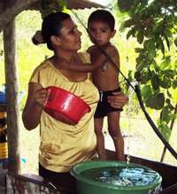 Fresh water for a family in Honduras
