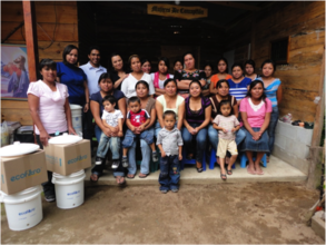 Pastores women receiving their filters and stoves!