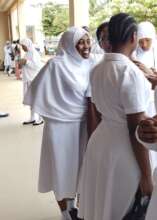 Aziza with Classmates