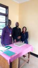 Dibeit with classmates at their Field Placement