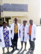 Dibeit (in yellow) with classmates