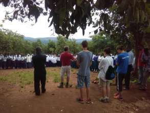Fritz Speaking to Amahoro Secondary Students