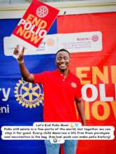 Hamisi on a Polio Awareness Campaign